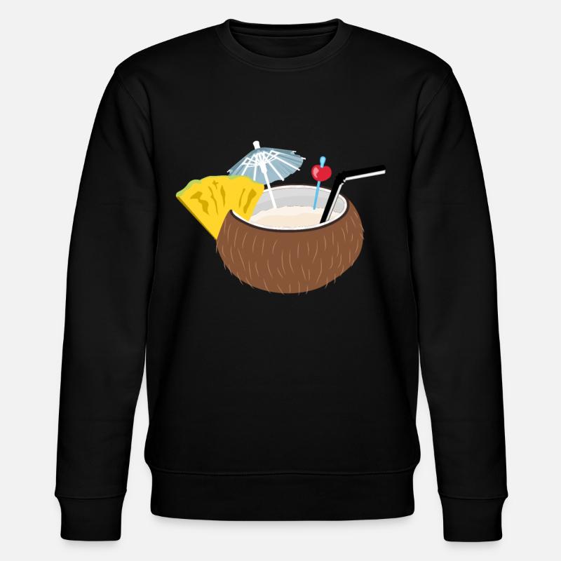 Cocktail Coconut Coconuts - Stanley/Stella CHANGER Unisex Organic Sweatshirt - black
