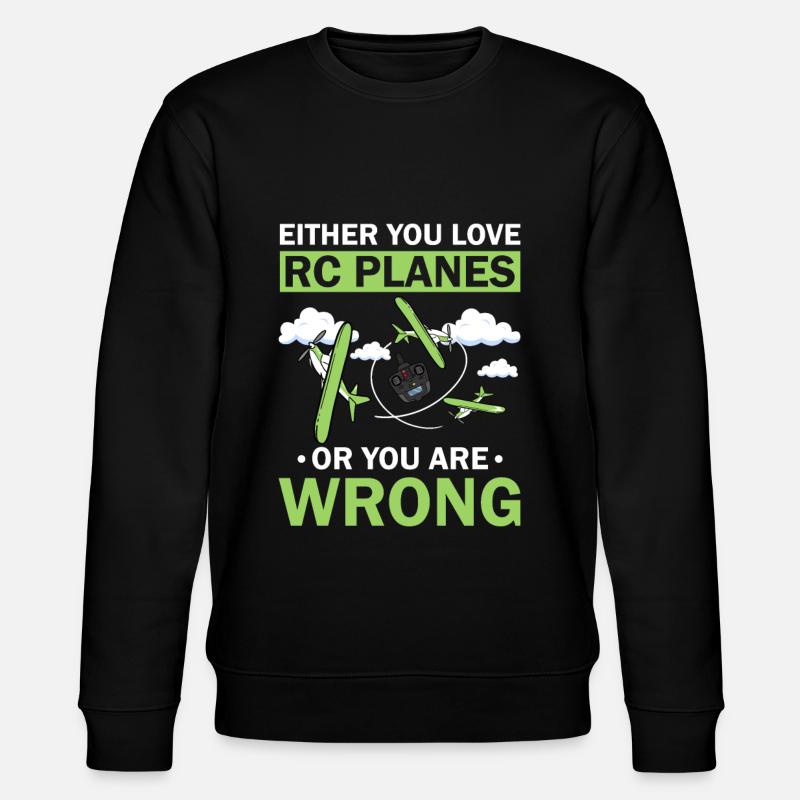 RC-Flugzeug RC-Flugzeug - Stanley/Stella Unisex Bio-Sweatshirt CHANGER  - Schwarz