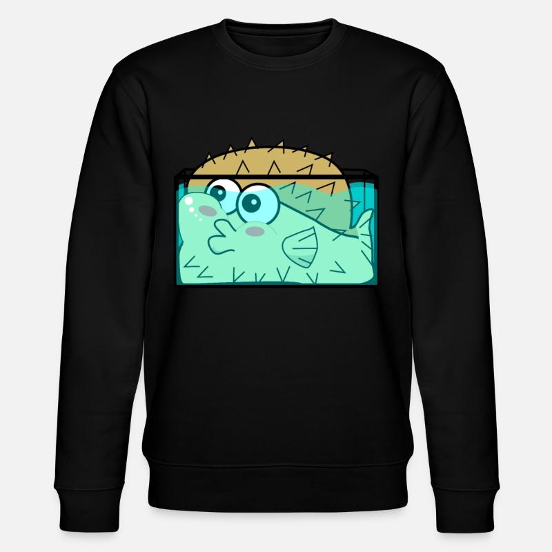Kugelfisch im Aquarium Kugelfische - Stanley/Stella Unisex Bio-Sweatshirt CHANGER  - Schwarz