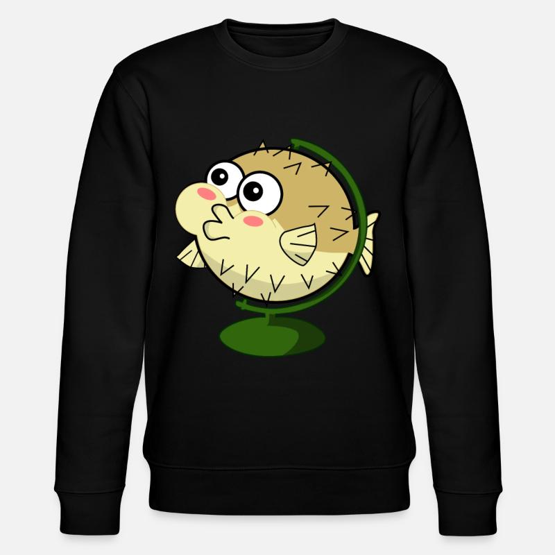 Funny puffer fish - Stanley/Stella CHANGER Unisex Organic Sweatshirt - black