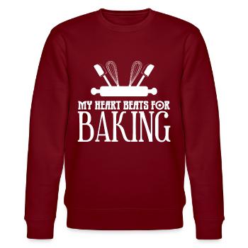 Baker Bakery Baker Baker - Stanley/Stella CHANGER Unisex Organic Sweatshirt - burgundy - Front - Nik (191cm) & Marisol (170cm)