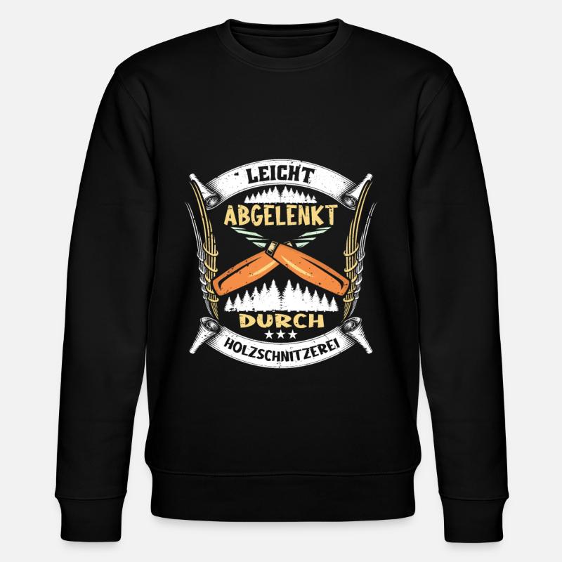 Holzschnitzer Holzschnitzerei - Stanley/Stella Unisex Bio-Sweatshirt CHANGER  - Schwarz