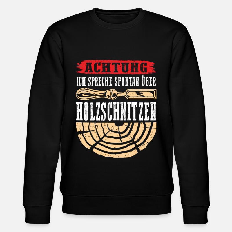 Holzschnitzer Holzschnitzerei - Stanley/Stella Unisex Bio-Sweatshirt CHANGER  - Schwarz