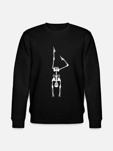 Handstand Skeleton - Stanley/Stella CHANGER Unisex Organic Sweatshirt - black
