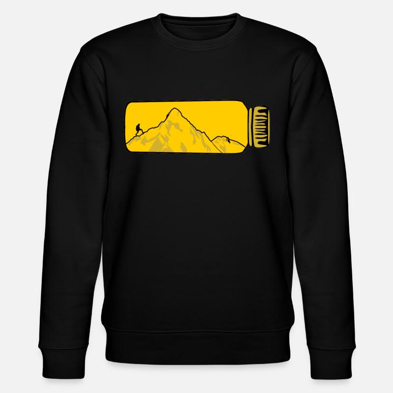 Kletterklettern Mountain Wanderflasche - Stanley/Stella Unisex Bio-Sweatshirt CHANGER - Schwarz