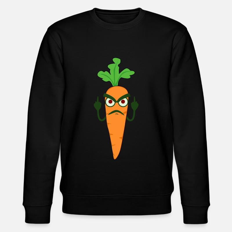 Grumpy Carrot - Stanley/Stella Unisex Bio-Sweatshirt CHANGER  - Schwarz