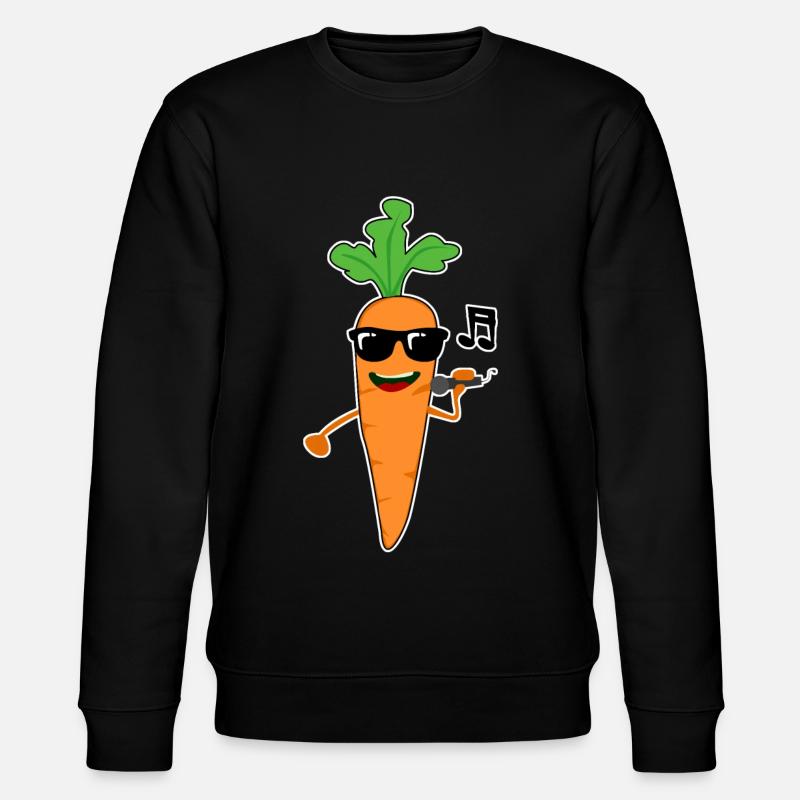 Carrots singing Carrot - Stanley/Stella CHANGER Unisex Organic Sweatshirt - black