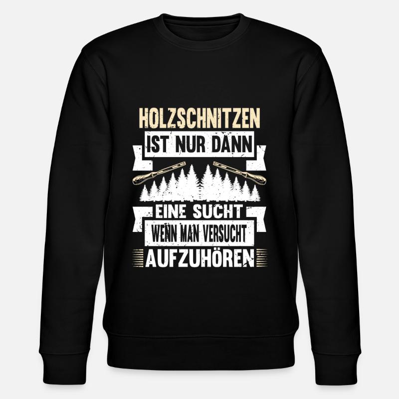 Zimmermann Schreiner Holz - Stanley/Stella Unisex Bio-Sweatshirt CHANGER  - Schwarz
