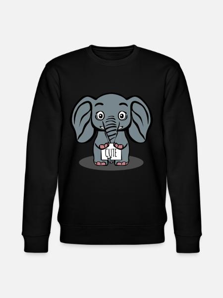 Éléphant Éléphants mignons - Sweat bio CHANGER Stanley/Stella Unisexe - noir