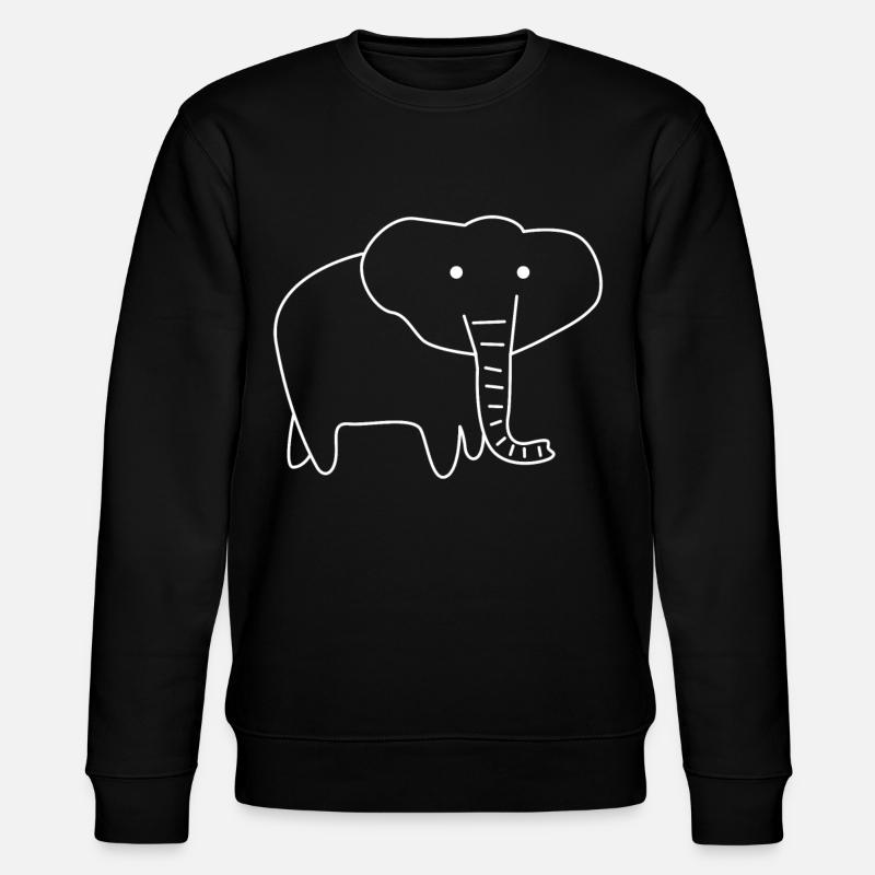 Elephant - Stanley/Stella Unisex Bio-Sweatshirt CHANGER  - Schwarz
