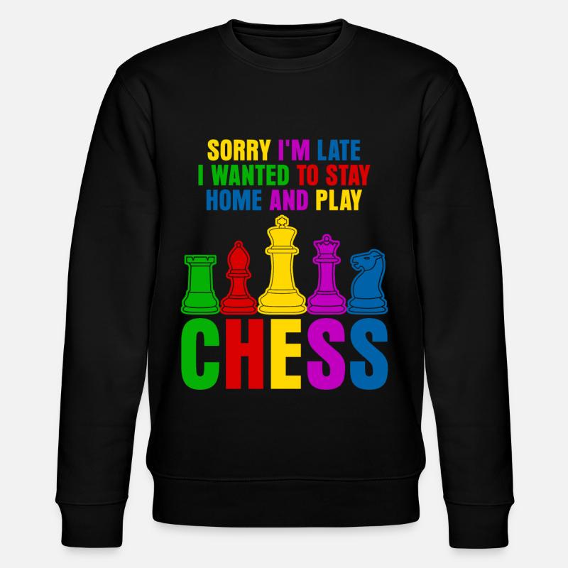 Funny Chess Pieces - Stanley/Stella CHANGER Unisex Organic Sweatshirt - black