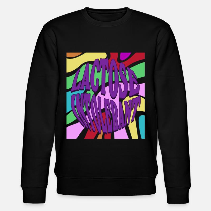 Lactose Intolerant Lactose intolerance - Stanley/Stella Unisex Bio-Sweatshirt CHANGER  - Schwarz