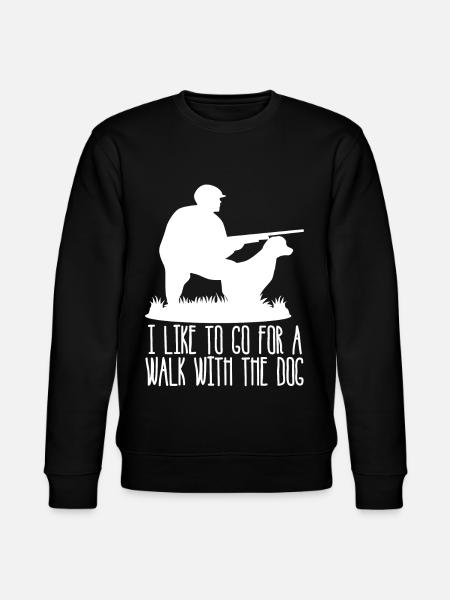 Hunter with Dog Hunting - Stanley/Stella CHANGER Unisex Organic Sweatshirt - black