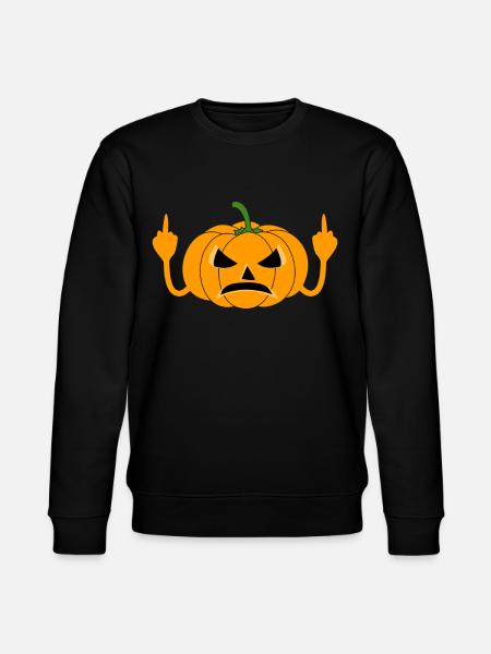 Pumpkin Pumpkins Grumpy - Stanley/Stella CHANGER Unisex Organic Sweatshirt - black