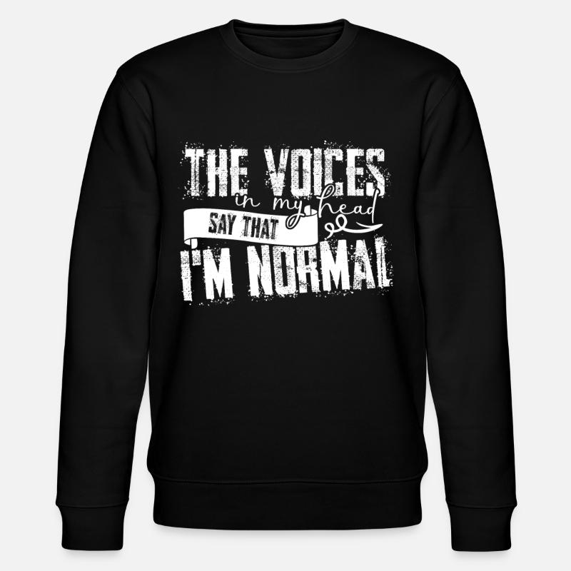 Insanity Crazy Insane - Stanley/Stella Unisex Bio-Sweatshirt CHANGER  - Schwarz