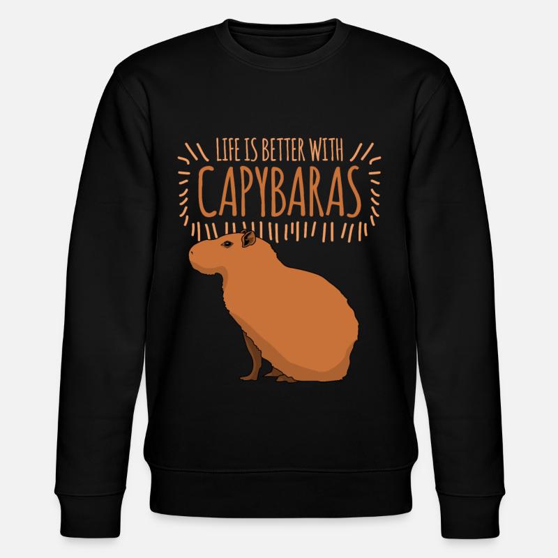 Capybara Capybaras - Stanley/Stella CHANGER Unisex Organic Sweatshirt - black