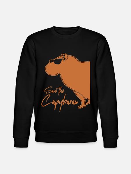 Capybara with sunglasses Capybaras - Stanley/Stella CHANGER Unisex Organic Sweatshirt - black