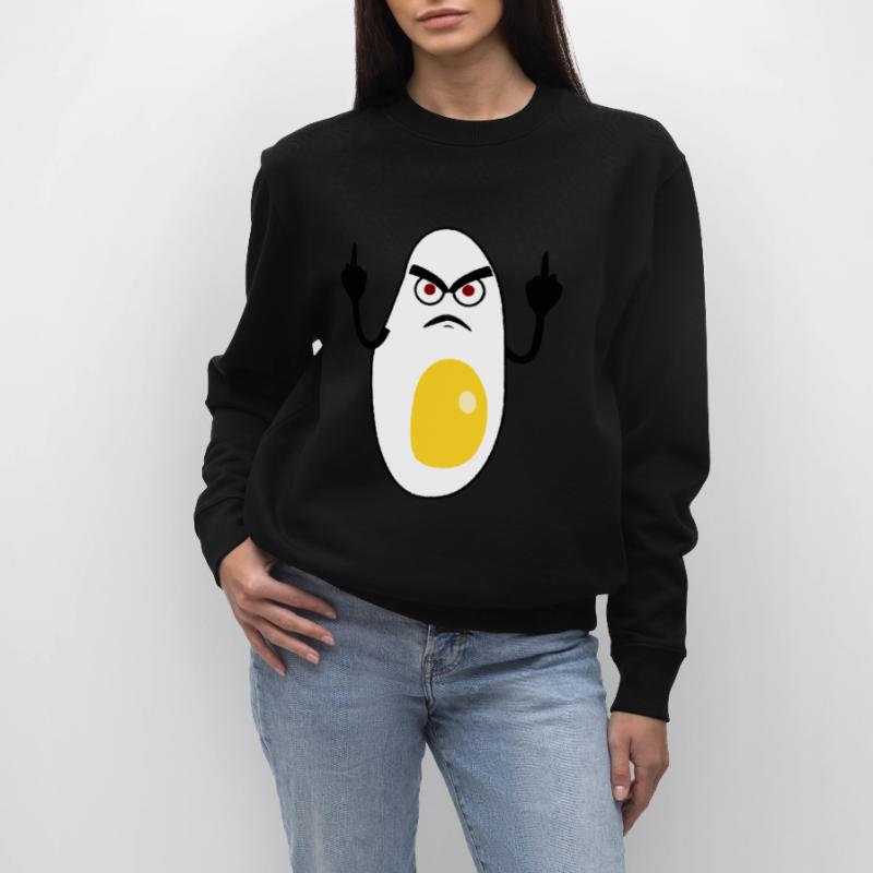 Eggs Grumpy Fried Egg Stanley/Stella Unisex Bio-Sweatshirt CHANGER 