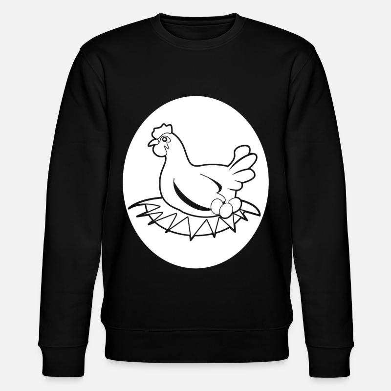 Oeufs Poule Oeuf - Sweat bio CHANGER Stanley/Stella Unisexe - noir