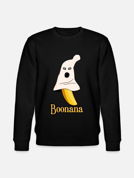 Banana Ghost Bananas - Stanley/Stella CHANGER Unisex Organic Sweatshirt - black
