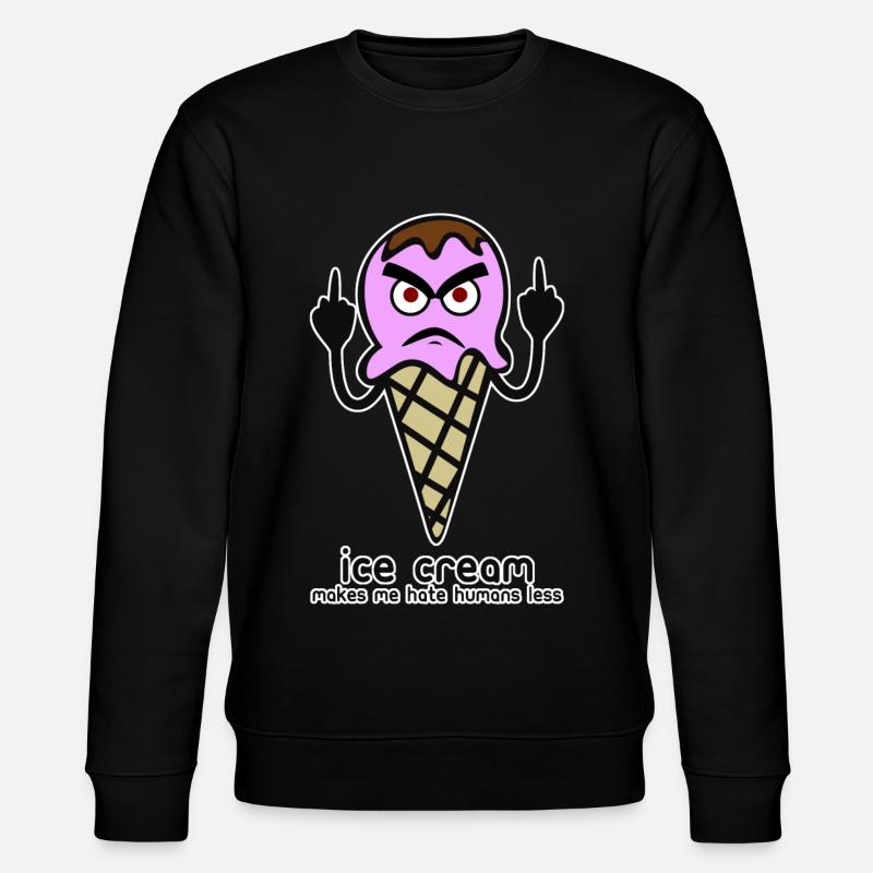 Crème glacée grincheuse - Sweat bio CHANGER Stanley/Stella Unisexe - noir