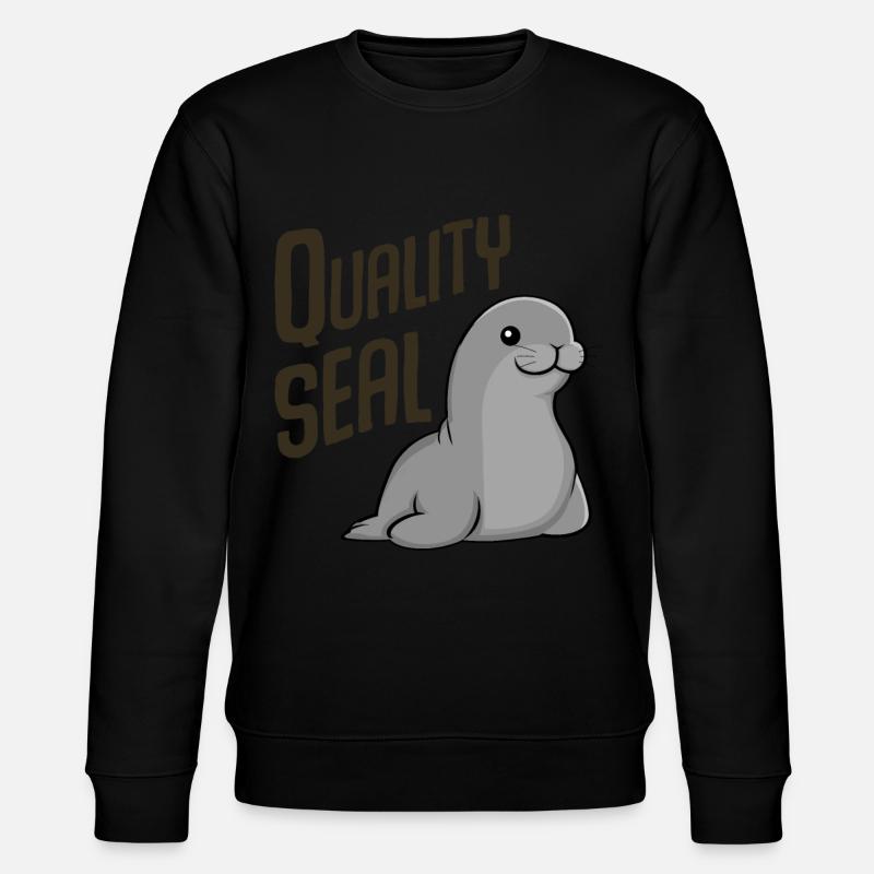 Pinneped Quality Seal - Stanley/Stella Unisex Bio-Sweatshirt CHANGER  - Schwarz