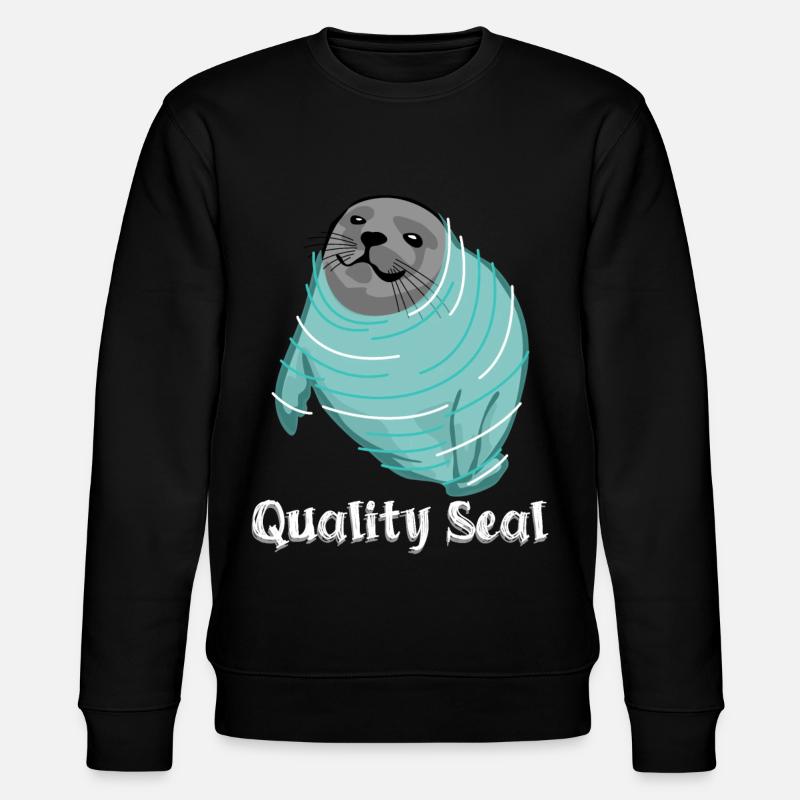Quality Seal Pinneped - Stanley/Stella CHANGER Unisex Organic Sweatshirt - black