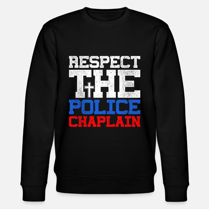 Police chaplain cleric - Stanley/Stella CHANGER Unisex Organic Sweatshirt - black