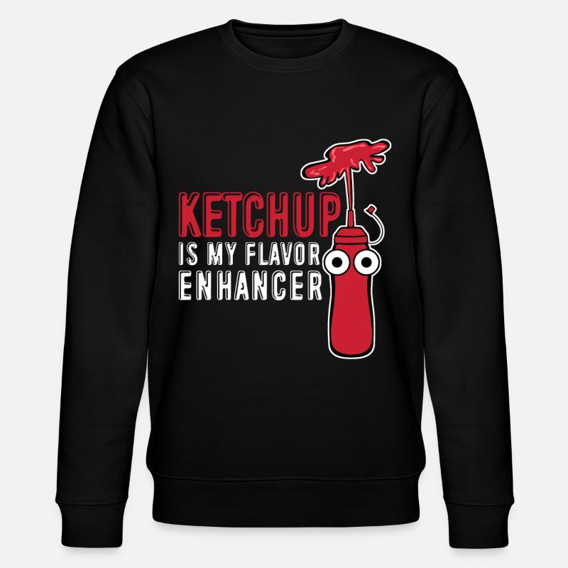 Tomato Ketchup Joke - Stanley/Stella Unisex Bio-Sweatshirt CHANGER  - Schwarz