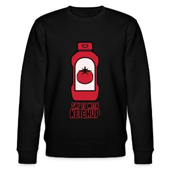 Tomato Ketchup - Stanley/Stella Unisex Bio-Sweatshirt CHANGER  - Schwarz - Vorne - Nik (191cm) & Marisol (170cm)