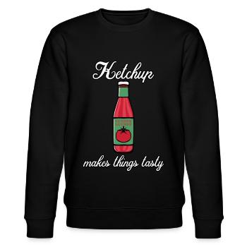 Tomato Ketchup Halloween Costume - Stanley/Stella Unisex Bio-Sweatshirt CHANGER  - Schwarz - Vorne - Nik (191cm) & Marisol (170cm)