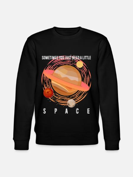Space Planets Astronaut - Stanley/Stella CHANGER Unisex Organic Sweatshirt - black
