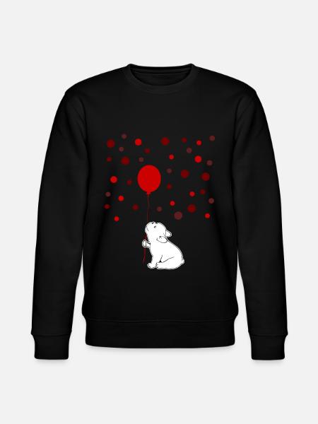 French Bulldog with Balloon - Stanley/Stella CHANGER Unisex Organic Sweatshirt - black