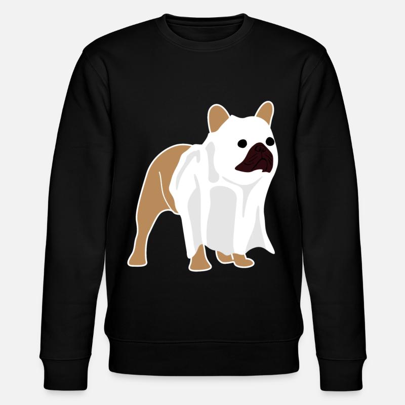 French Bulldog Ghost - Stanley/Stella CHANGER Unisex Organic Sweatshirt - black