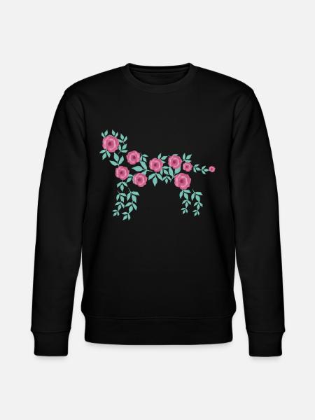 Labrador Retriever Flowers Dog - Stanley/Stella CHANGER Unisex Organic Sweatshirt - black