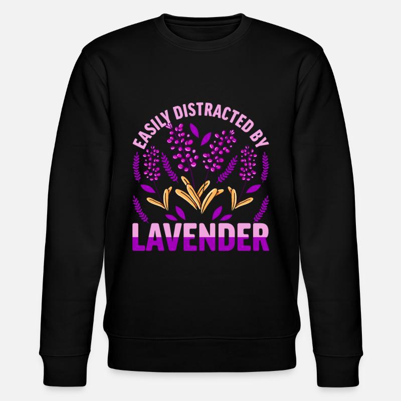 Smudging Flat Fumigation Lavender - Stanley/Stella CHANGER Unisex Organic Sweatshirt - black