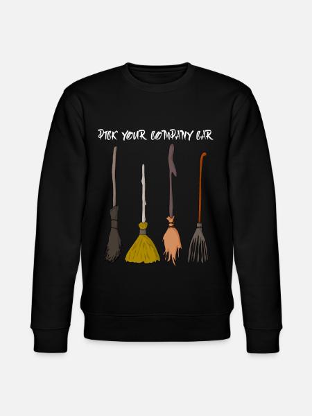Witch's Broom Halloween Witch Witchcraft - Stanley/Stella CHANGER Unisex Organic Sweatshirt - black