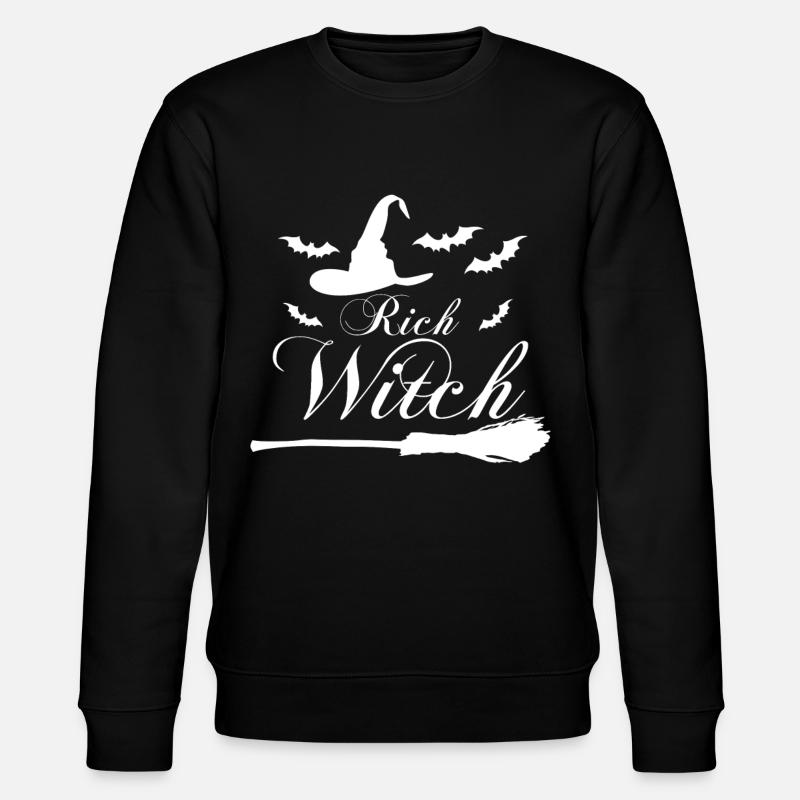Witchcraft Witch Halloween Witch's Broom - Stanley/Stella Unisex Bio-Sweatshirt CHANGER  - Schwarz