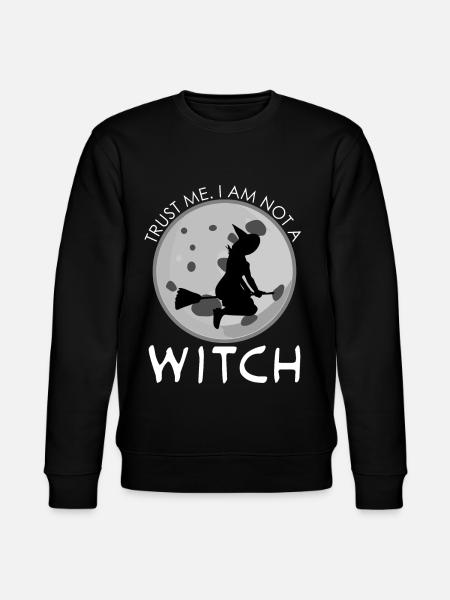 Witch Joke Witchcraft Witch's Broom - Stanley/Stella CHANGER Unisex Organic Sweatshirt - black