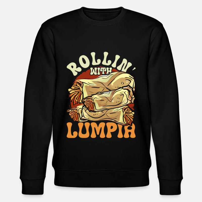 Lumpia Rolling With Lumpia - Stanley/Stella CHANGER Unisex Organic Sweatshirt - black