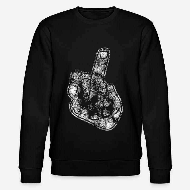 Doigt d’honneur Misanthrope - Sweat bio CHANGER Stanley/Stella Unisexe - noir