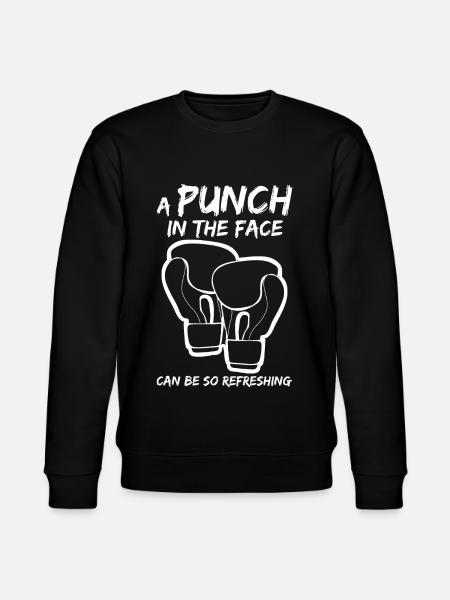 Boxer Punch Joke Boxing Gloves - Stanley/Stella CHANGER Unisex Organic Sweatshirt - black
