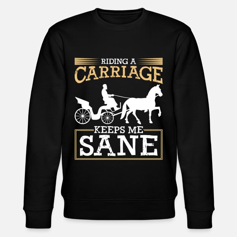 Kusk af hestevogn Kuske - Stanley/Stella økologisk unisex-sweatshirt CHANGER - sort