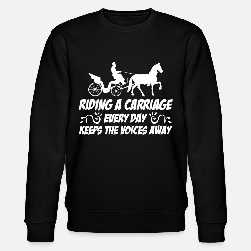 Calèche équitation cocher - Sweat bio CHANGER Stanley/Stella Unisexe - noir