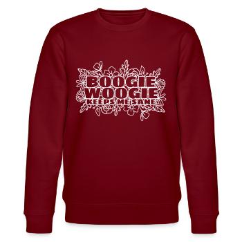 Boogie Woogie Swing Dance Dancing - Stanley/Stella Unisex Bio-Sweatshirt CHANGER  - Burgunderrot - Vorne - Nik (191cm) & Marisol (170cm)