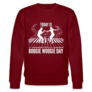 Dancing Swing Boogie Woogie Dance - Stanley/Stella Unisex Bio-Sweatshirt CHANGER  - Burgunderrot - Vorne - Nik (191cm) & Marisol (170cm)