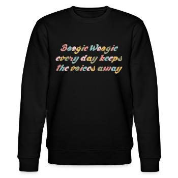 Boogie Woogie Joke Dancing Swing - Stanley/Stella Unisex Bio-Sweatshirt CHANGER  - Schwarz - Vorne - Nik (191cm) & Marisol (170cm)