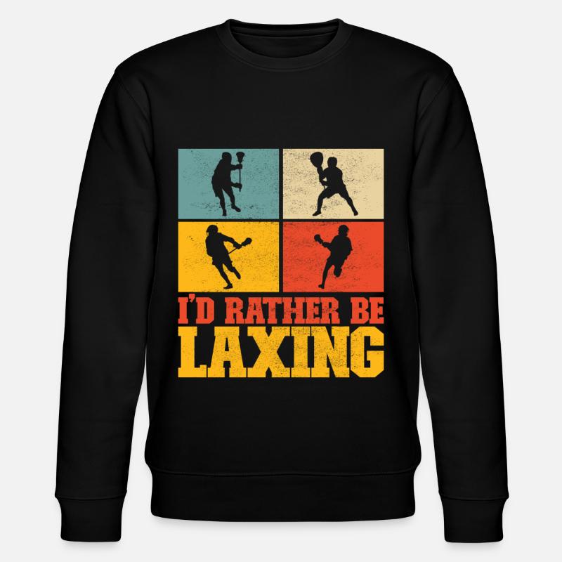 Lacrosse Lacrossespieler - Stanley/Stella Unisex Bio-Sweatshirt CHANGER - Schwarz