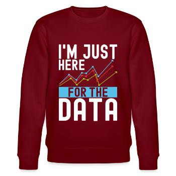 Data Science Datenanalyst - Stanley/Stella Unisex Bio-Sweatshirt CHANGER  - Burgunderrot - Vorne - Nik (191cm) & Marisol (170cm)