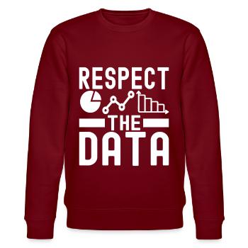 Data Science Datenanalyst - Stanley/Stella Unisex Bio-Sweatshirt CHANGER  - Burgunderrot - Vorne - Nik (191cm) & Marisol (170cm)